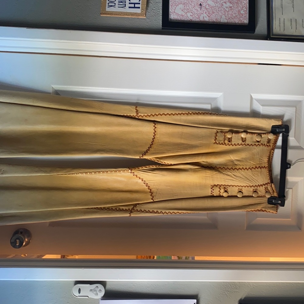 Vintage leather bell bottoms